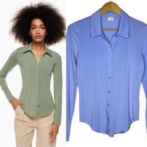 NWOT ARITZIA [WILFRED] [SM] POSE HIP LONGSLEEVE IN SOFT IRIS 🫐